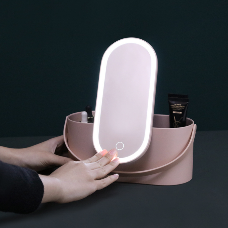 2-in-1 Make-upkoffer met LED-spiegel